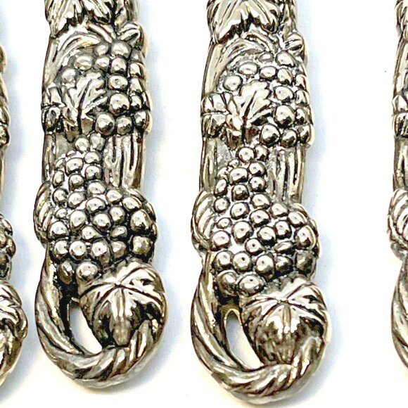 Four Stainless Steel Baby Spoons Grape & Leaf Design - Picture 5 of 12